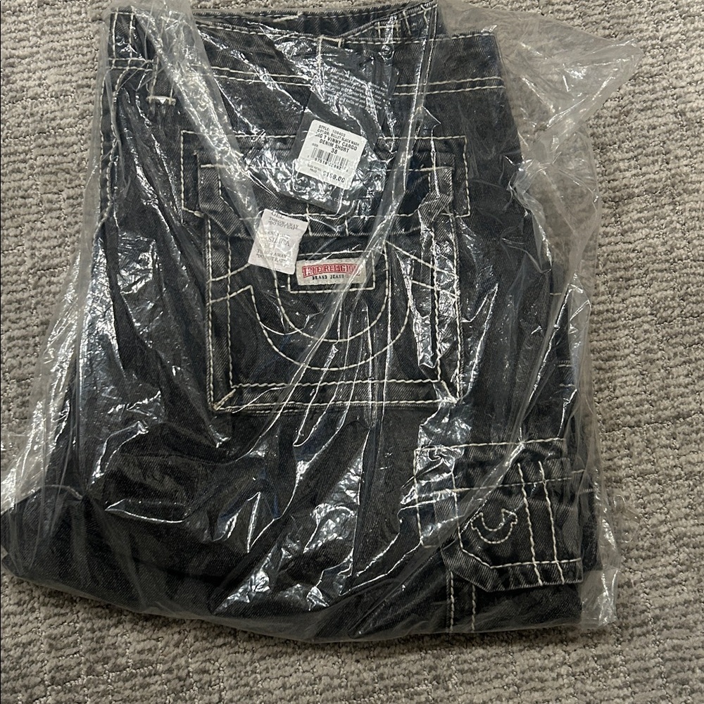 True Religion Men's Big T Vinny Cargo Denim Shorts 38 - Picture 4 of 5